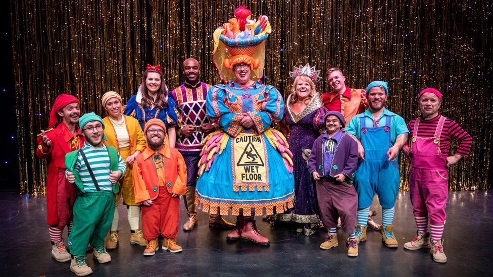 The cast of Snow White and the Seven Dwarfs