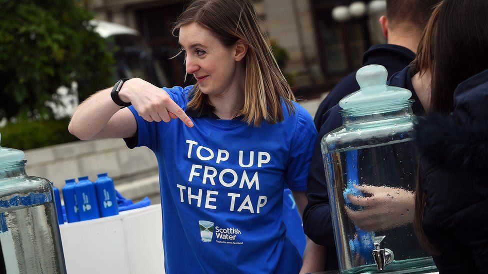 Scottish Water's campaign to encourage people to drink tap water from reusable bottles