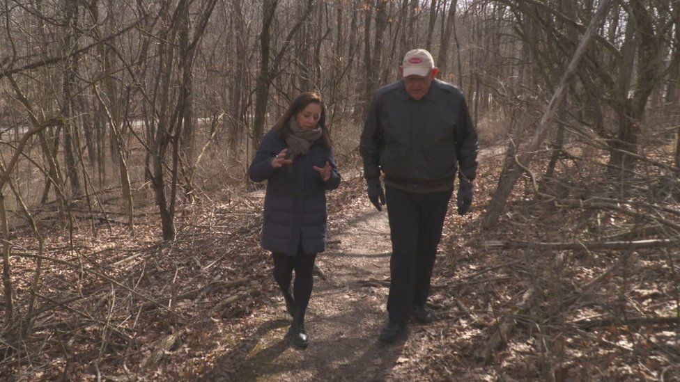 BBC Spotlight reporter Jennifer O'Leary with David Rupert