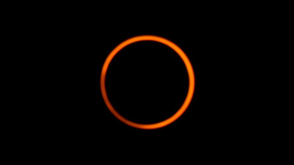 Thousands view rare 'ring of fire' solar eclipse BBC Newsround