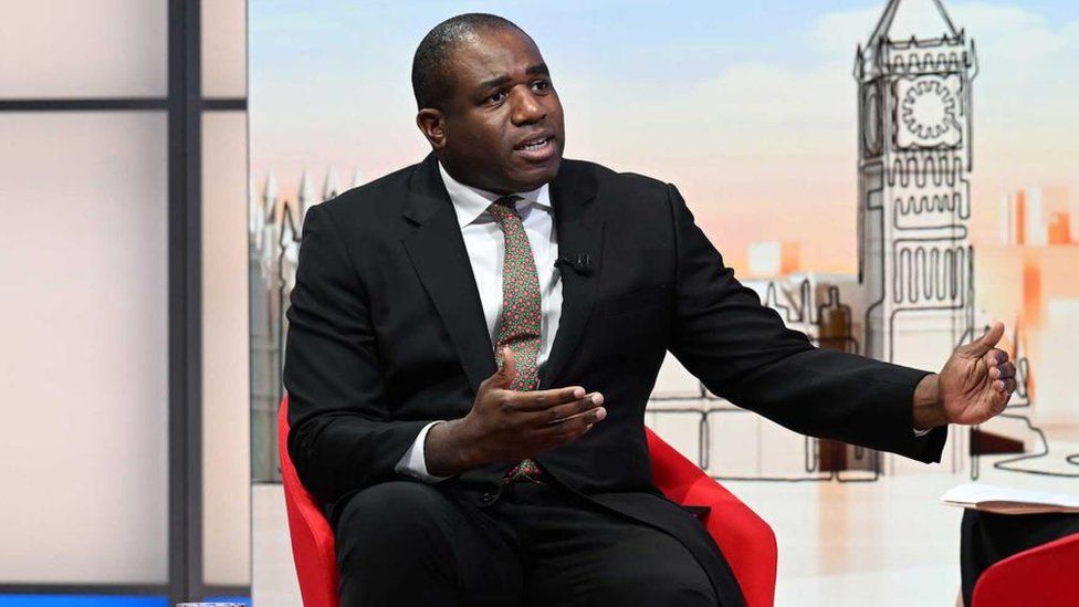 David Lammy speaks on a BBC programme