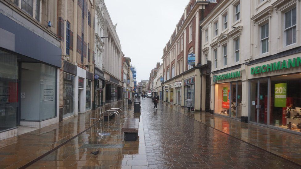 Whitefriargate in Hull in February 2021
