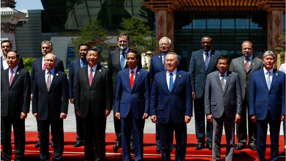 Asian leaders at the last Belt and Road Forum in 2017