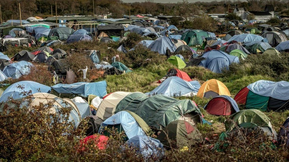 The 'Jungle' camp in Calais