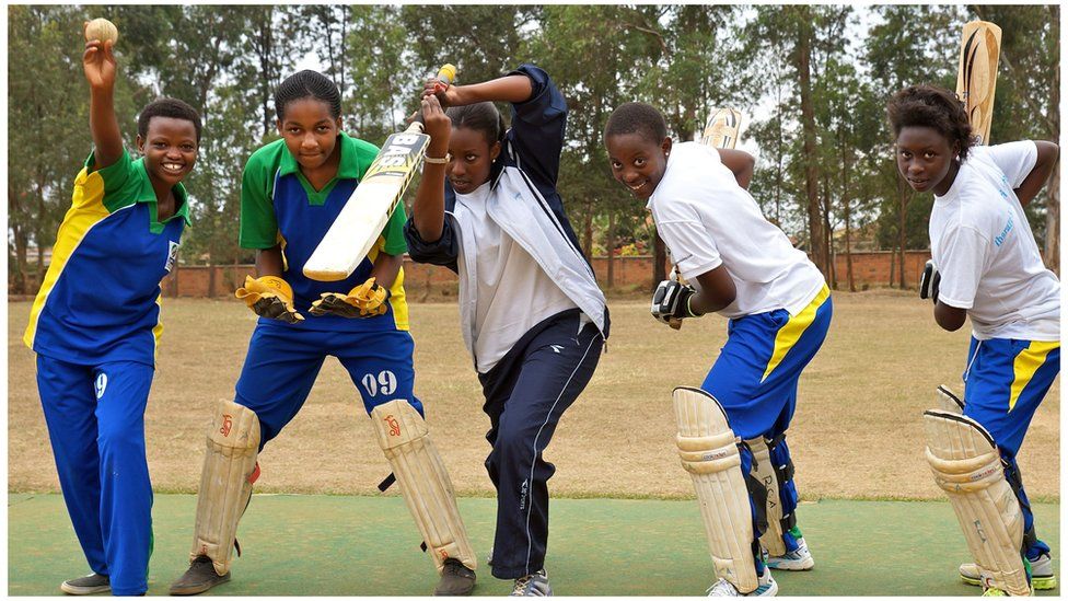 Rwandan cricket players