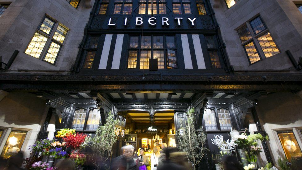 Liberty department store, London at Christmas