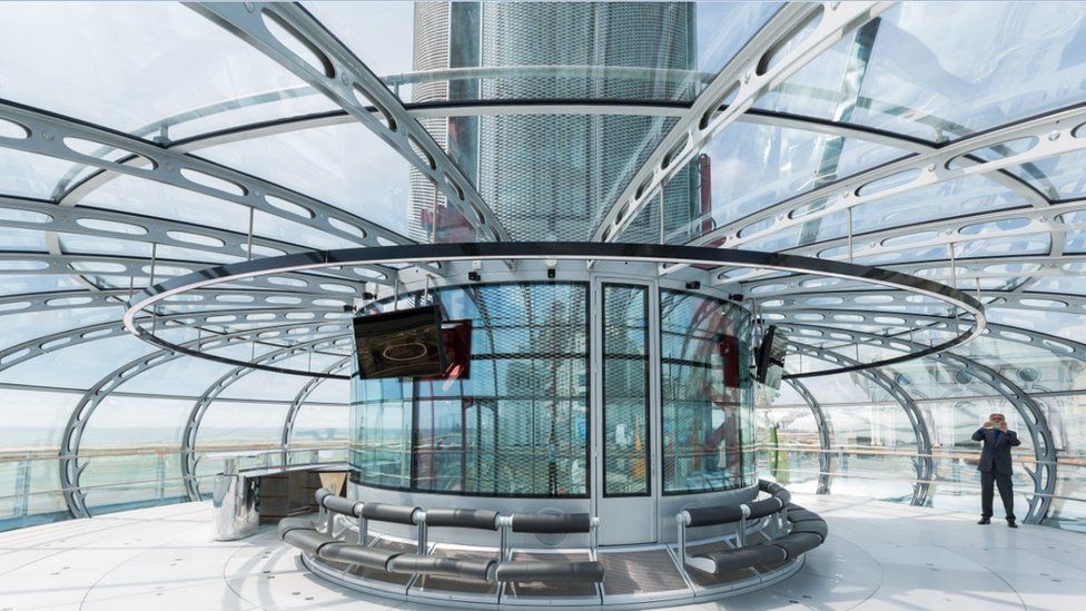 Brighton's i360 Fireworks called off at world's thinnest tower BBC News