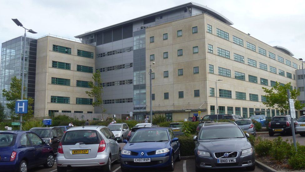 Outside view of a hospital in Swindon