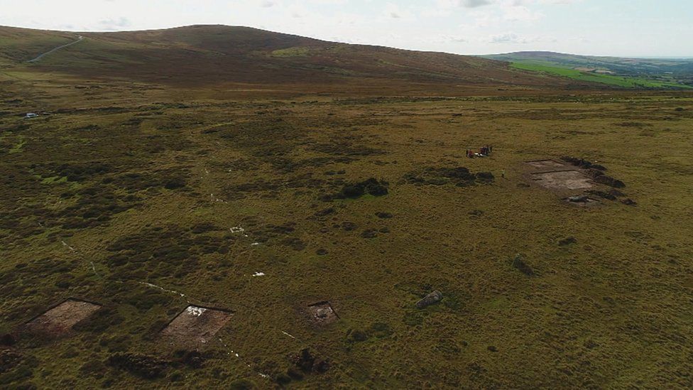 The site of the archaeological dig in the Preseli Hills, Pembrokeshire