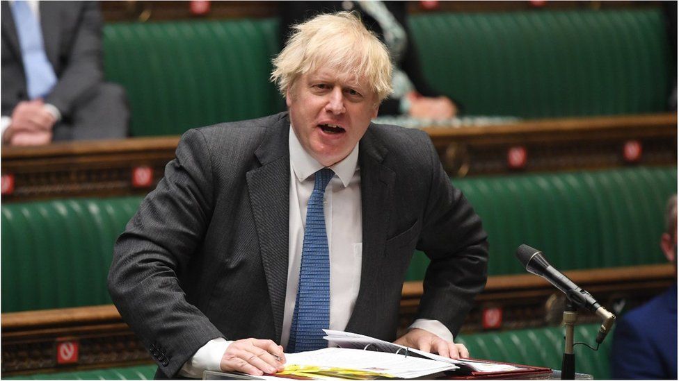 Boris Johnson in Parliament on 23 June