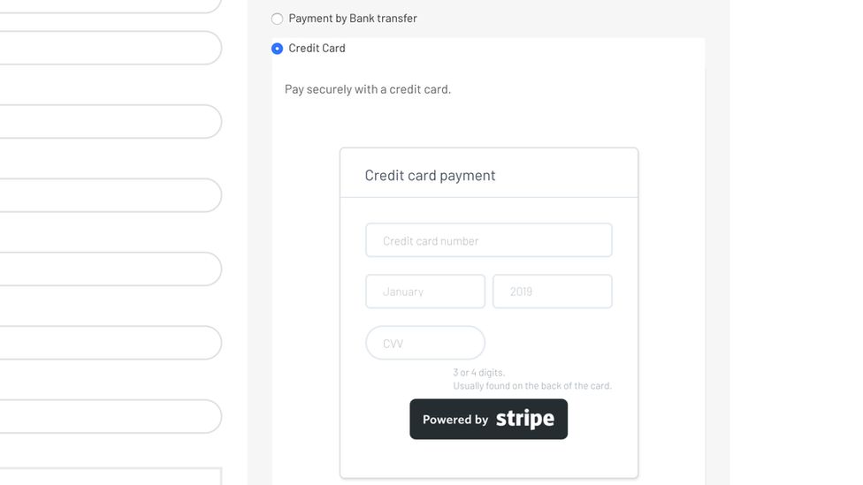 Credit card payment tool