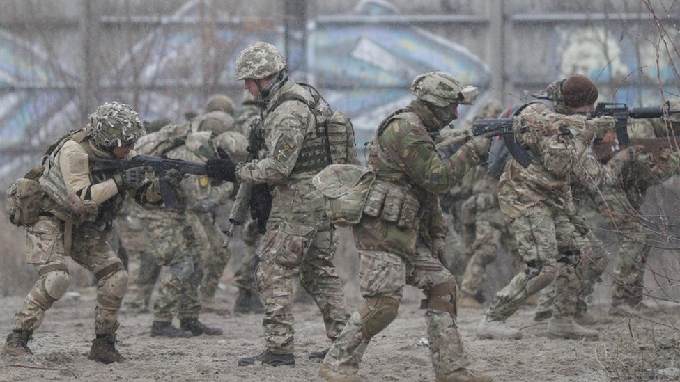 Ukrainian military exercises near Kyiv - December 2021