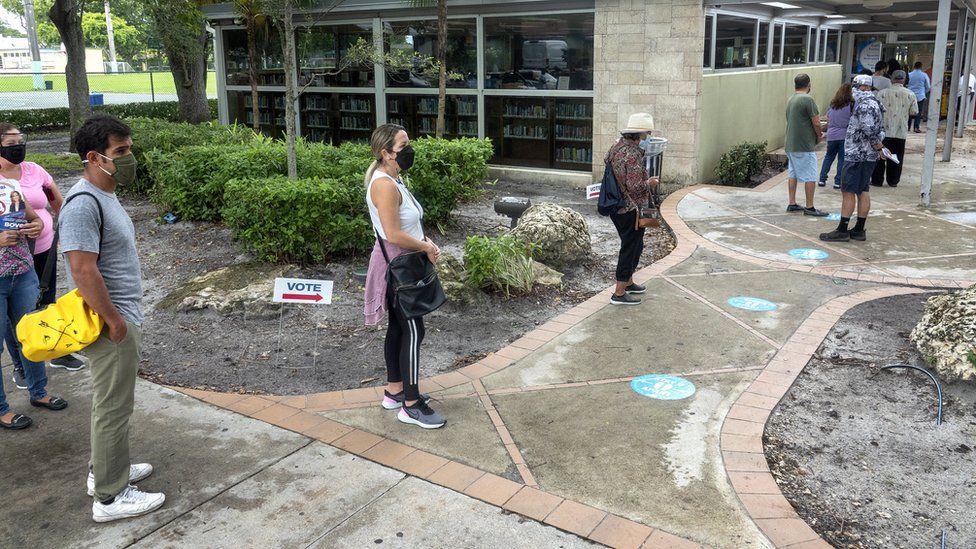Voters in Miami, Florida