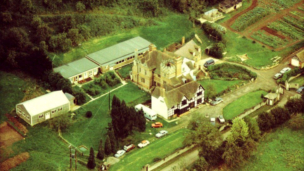 An aerial view of Berrow Wood school