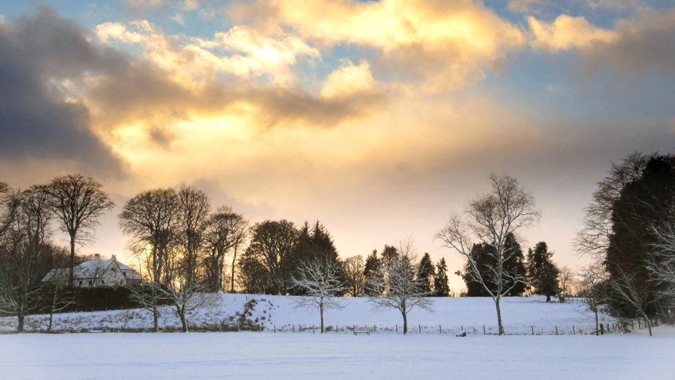 Snow in Kemnay, Aberdeenshire