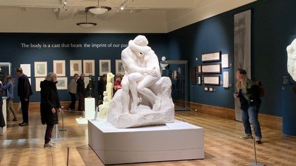 Rodin's The Kiss on display at Christchurch Mansion in Ipswich