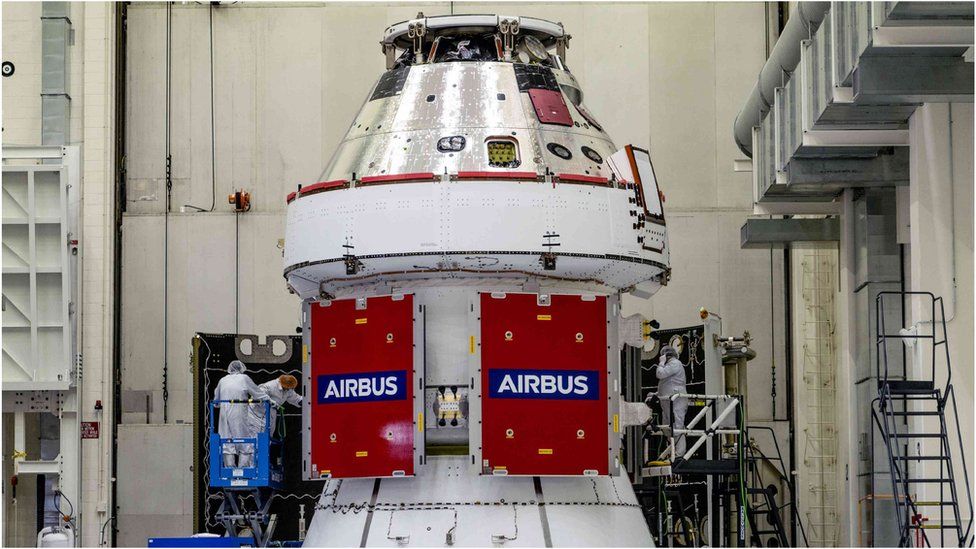 The ESM for the Artemis-1 mission has already been joined to its Orion capsule