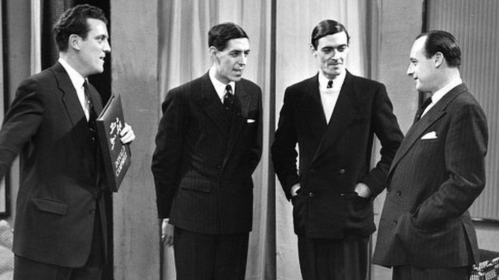 Edward Du Cann (second left) during a 1956 episode of This is Your Life
