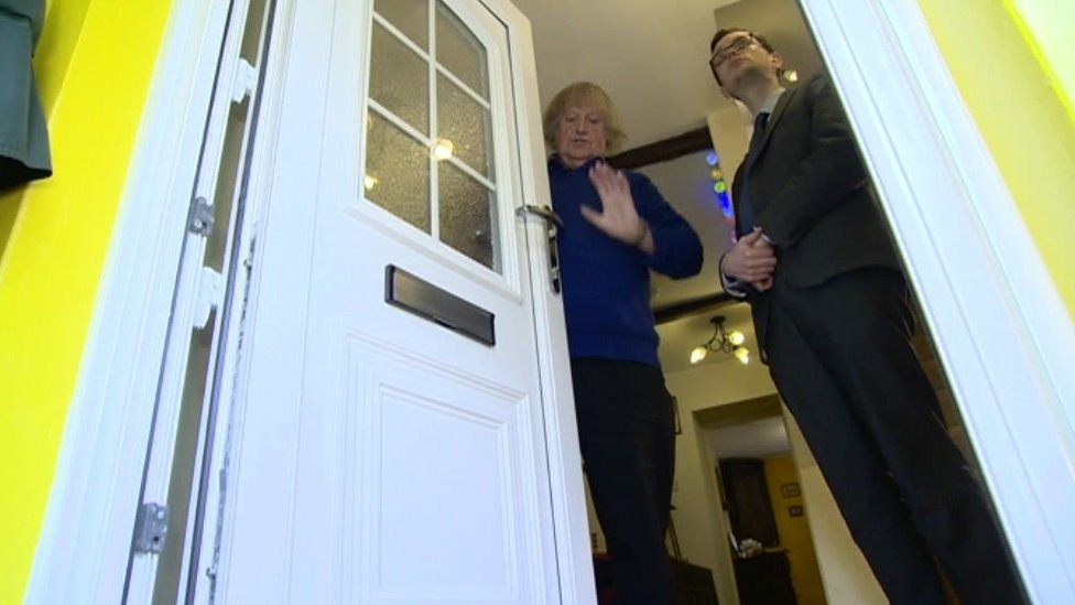 Keith Jagger demonstrates his door
