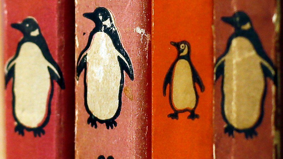 Penguin book spines