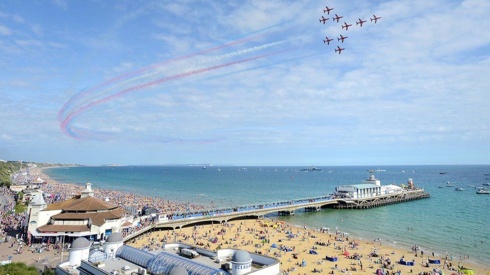 Red Arrows over Bournemouth