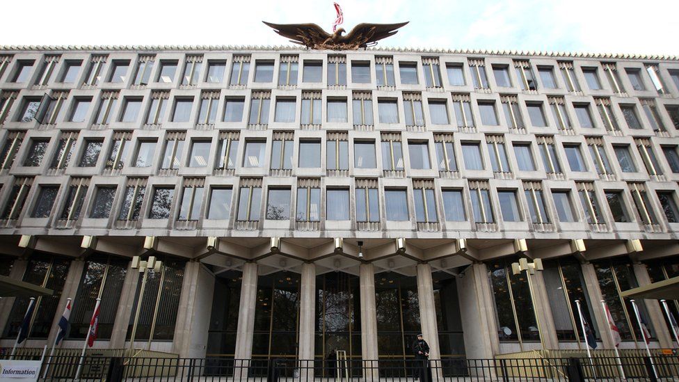 The old US embassy in Grosvenor Square, London