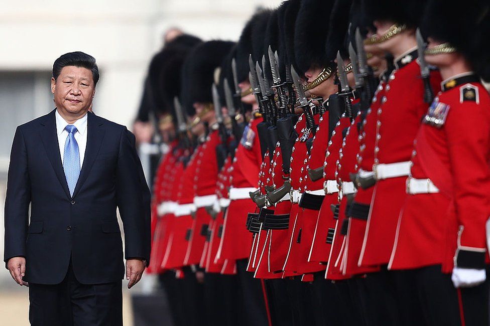 Chinese President Xi Jinping reviews an honour guard during his state visit in October, 2015
