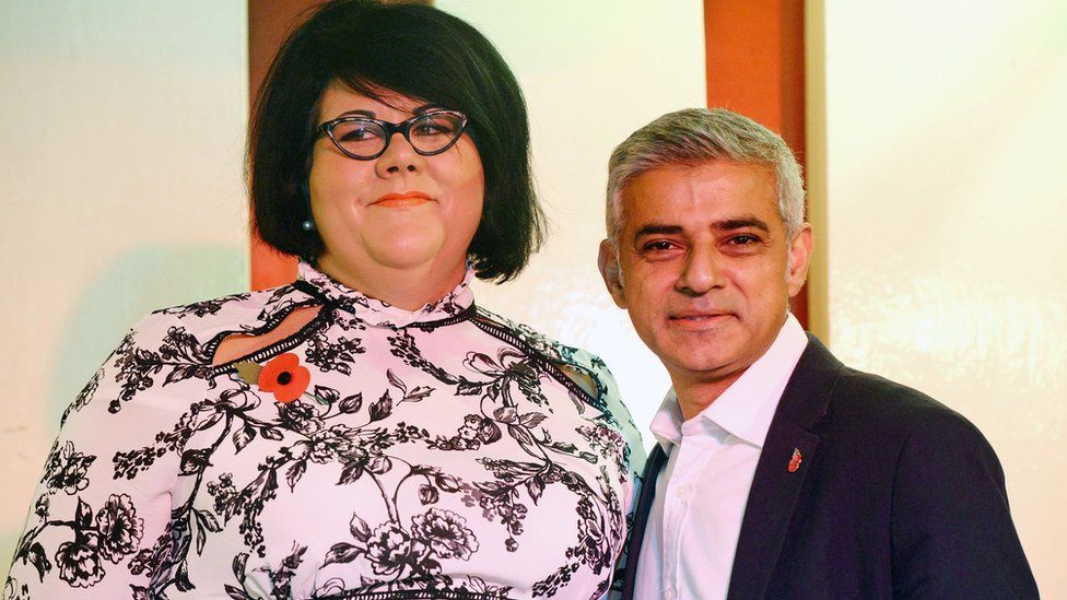Mayor of London Sadiq Khan, with Amy Lame,