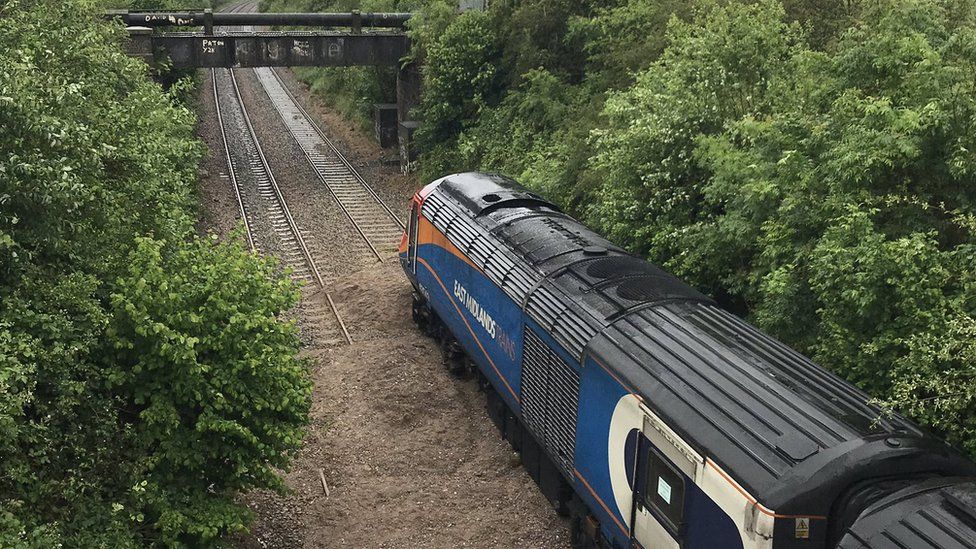 Train stranded near Corby tunnel