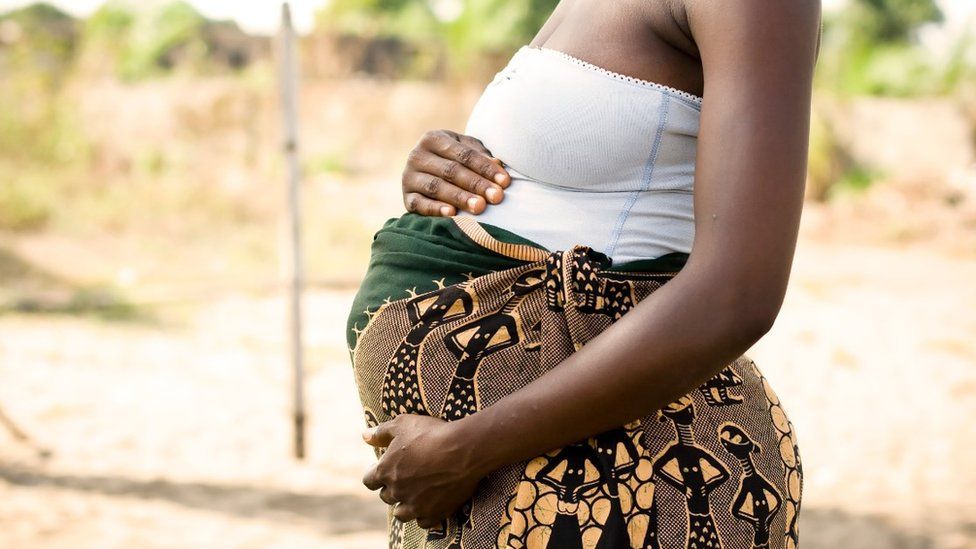 Pregnant woman in Africa