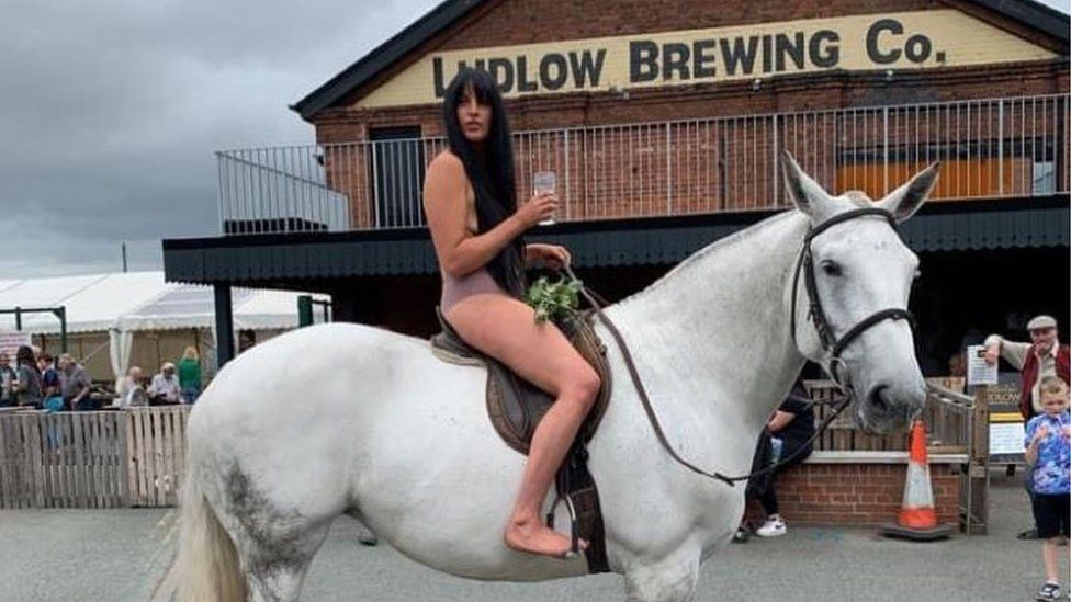 Grace Oakley on her horse