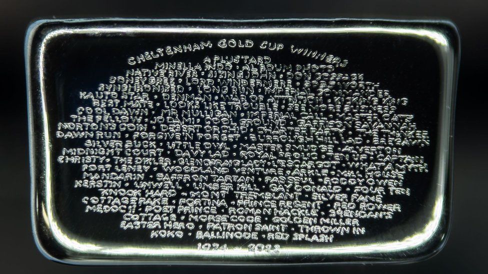 Cheltenham Gold Cup winners have been engraved onto the head of a nail