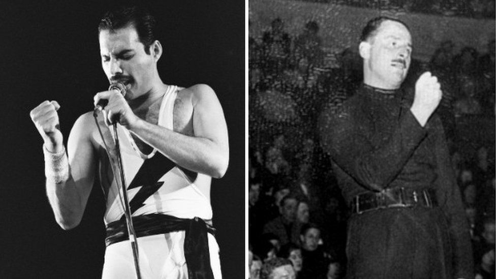Freddie Mercury and Oswald Moseley