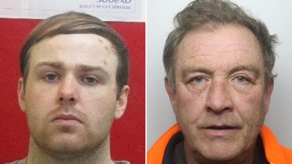 Custody images of Kieran Murphy and Paul Whittingham