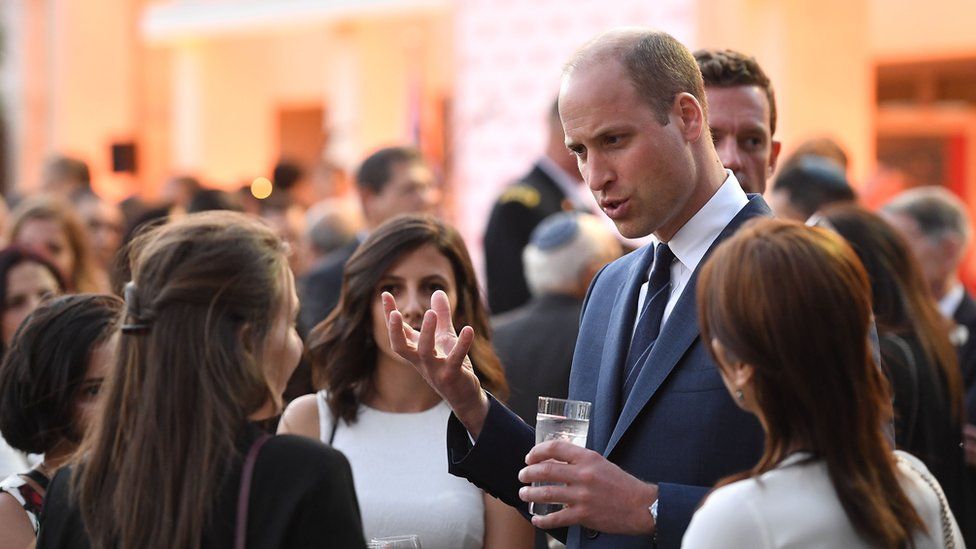 Prince William at a reception at the British Consulate in Jerusalem on 27 June 2018