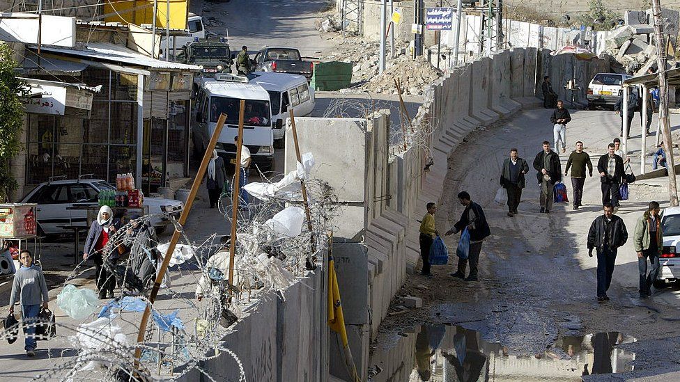 West Bank barrier at Abu Dis (file photo)