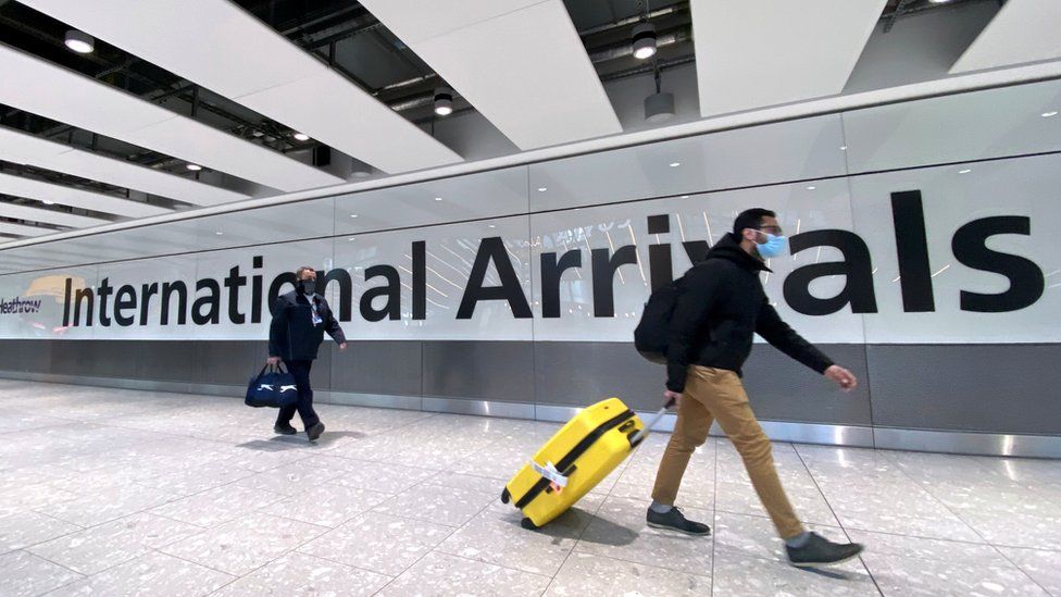 Passengers at International Arrivals, Heathrow
