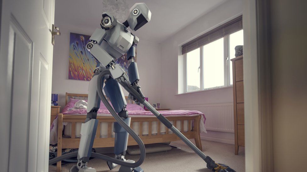 A stock image of a robot clearning