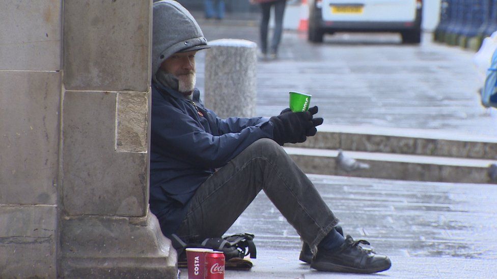 homeless man in glasgow