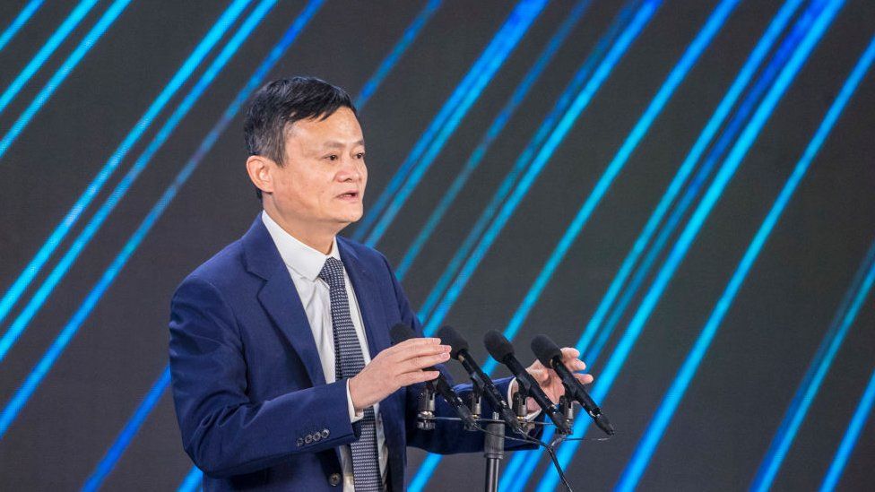 Jack Ma speaking at a conference