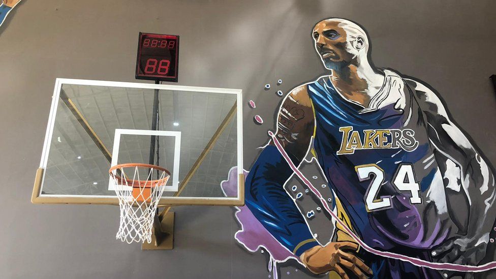 Kobe Bryant mural at the World of Kobe