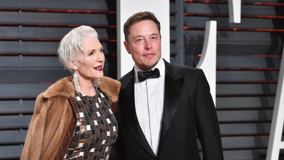 Maye Musk with her son, billionaire entrepreneur Elon Musk