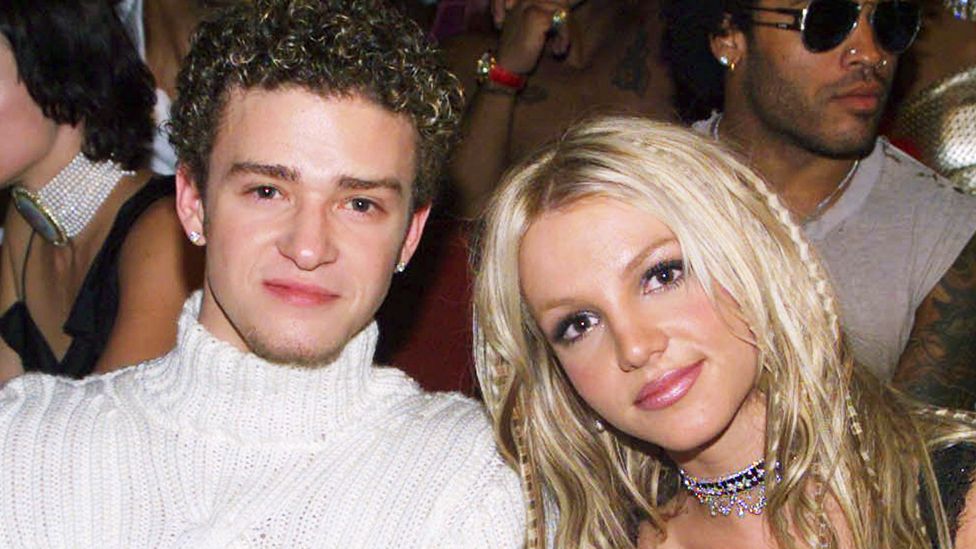 Justin Timberlake and Britney Spears at the MTV Music Video Awards in 2000