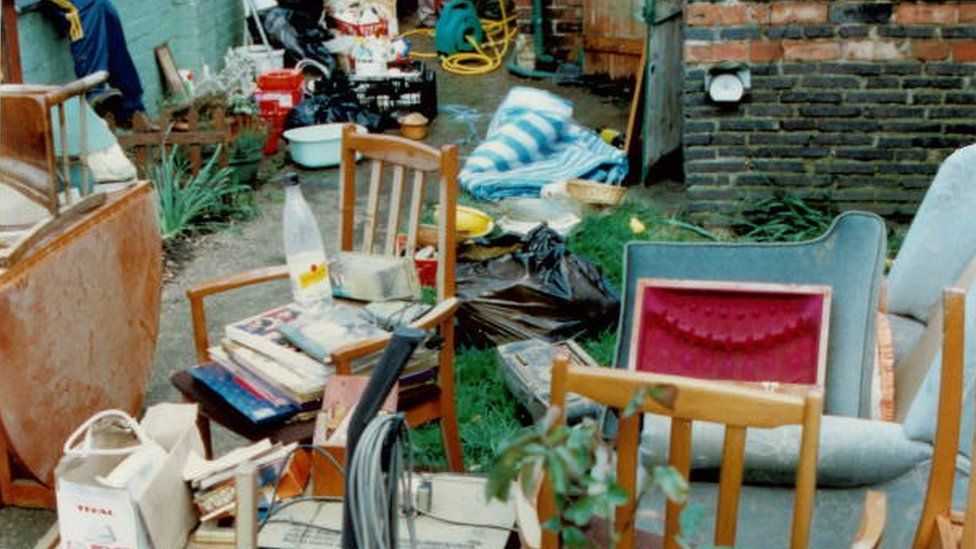 Betty Adams' flood-damaged belongings