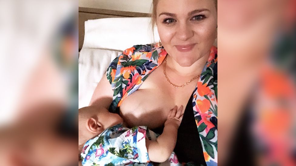 The picture Alex Davies-Jones posted to Twitter to mark 10 months breastfeeding her son