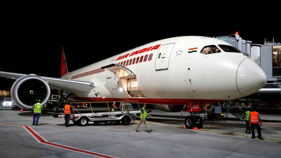 An Air India Boeing 787. Its flight AI319 was the first Air India flight to land in Tel Aviv after using Saudi airspace - 2018.