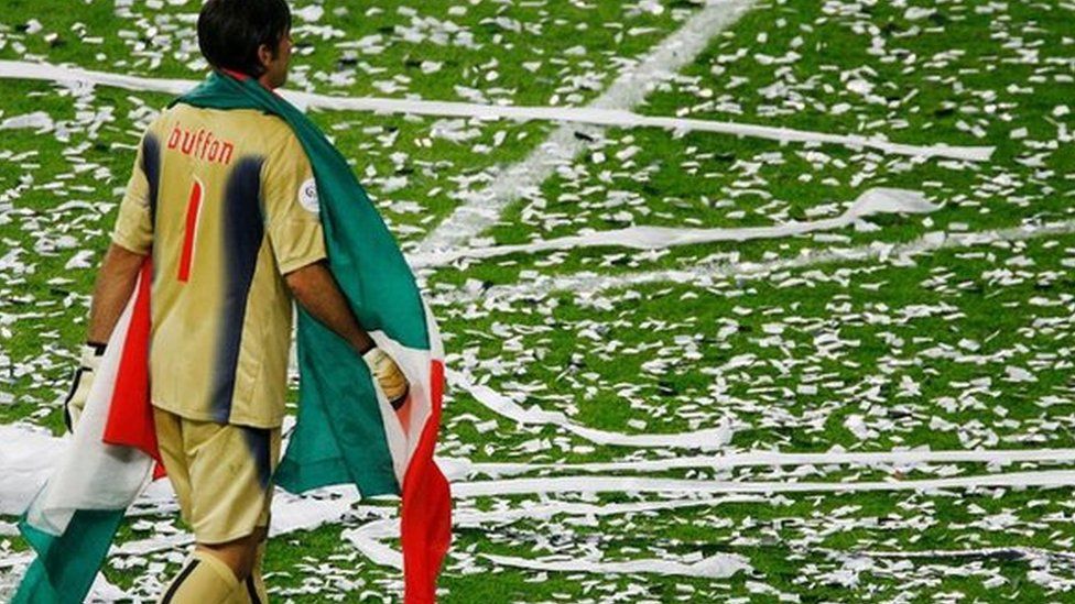 Gianluigi Buffon after winning the World Cup in 2006