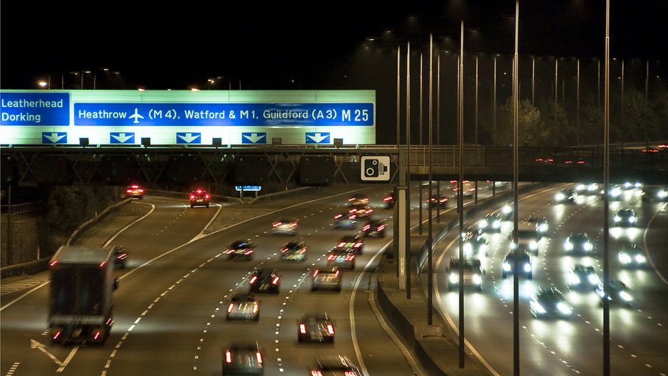 The M25 at Junction 9
