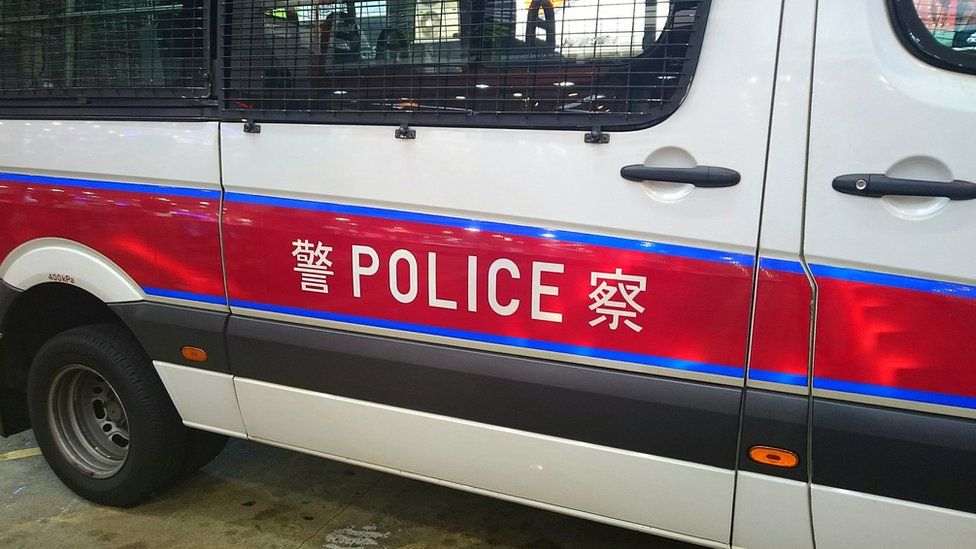 A Hong Kong police vehicle