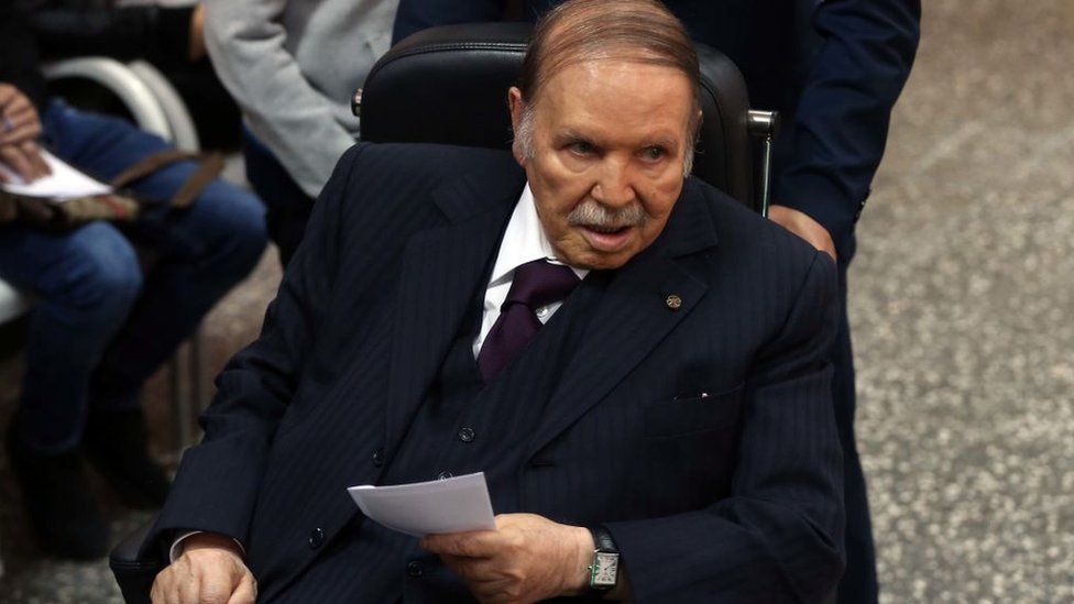 Abdelaziz Bouteflika in a wheelchair